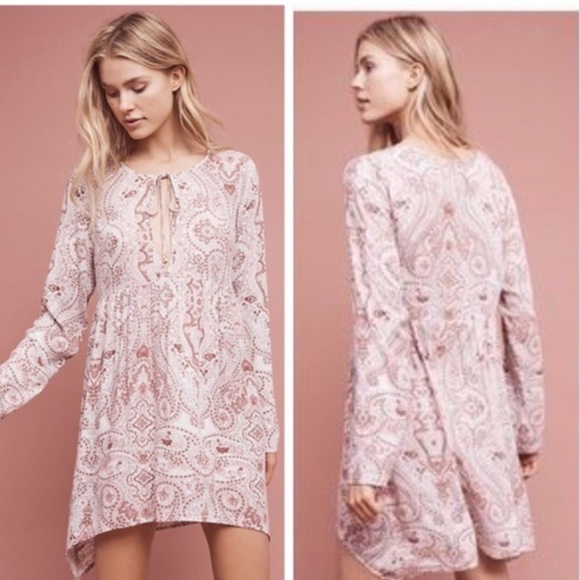 Anthropologie Dresses & Skirts - Lilka Anthro paisley neutral boho dress DB5